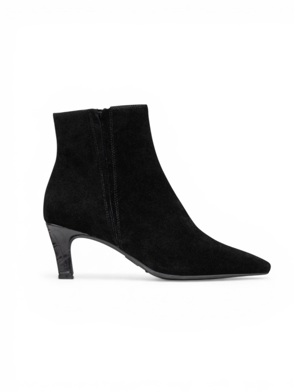 Donald Pliner Black Banter Suede Ankle Boot Kitten Heel Size 6.5 NWOT
